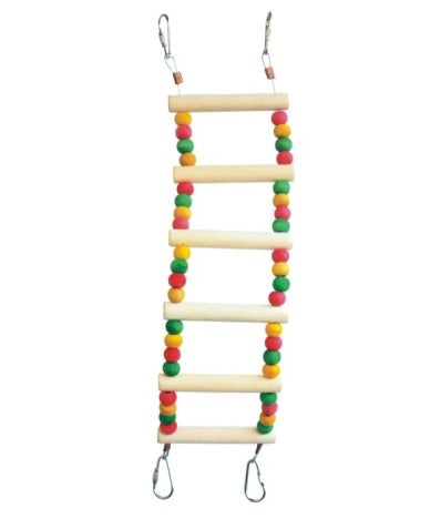 Jucarie pentru pasari mari Pod Lemn cu Bile 42X10cm